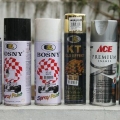 Usando tinta spray