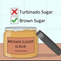 Usando esfoliante de açúcar