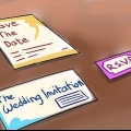Fazendo cartões de casamento