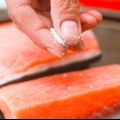 Salmão de churrasco