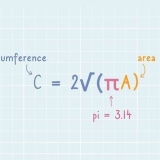 Calcular circunferência usando área