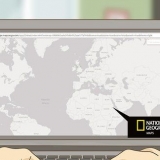 Lembrando a localização dos países em um mapa do mundo