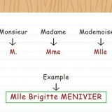 Dirigindo uma carta à frança