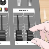 Usando um mixer de som