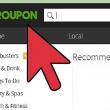 Usando um voucher groupon