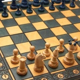 Jogando um tapete de pastor no xadrez