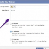 Criar um novo grupo no facebook