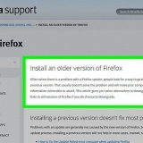 Restaurar uma versão mais antiga do firefox bowser