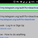 Excluir uma conta do telegram no android