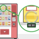 Usando uma máquina de venda automática