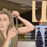 Colocando extensões de cabelo