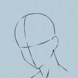 Desenho de cabelo no estilo anime