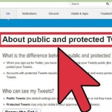 Tornando sua conta do twitter privada