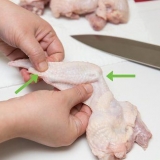 Cortar asas de frango