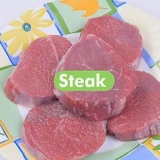 Bife redondo de churrasco