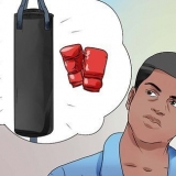 Treinando com saco de pancadas