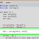 Compare duas strings na linguagem de programação c