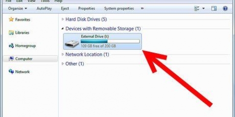 Copiar arquivos para um disco rígido externo