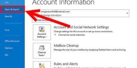 Exportar contatos do outlook