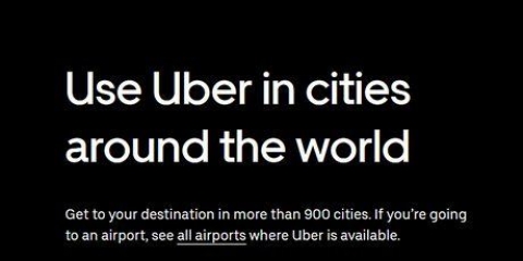 Verifique se o uber está disponível na sua região