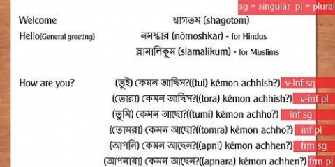 Falando palavras comuns em bengali