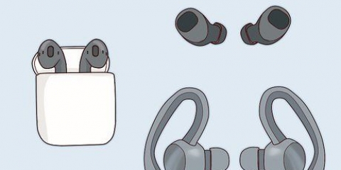 Coloque fones de ouvido sem fio