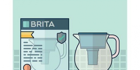 Usando um jarro de água brita