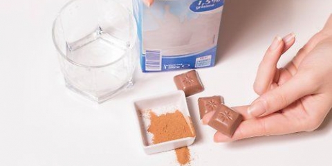 Fazendo um milk-shake de chocolate