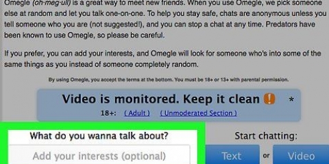 Tenha uma conversa real no omegle