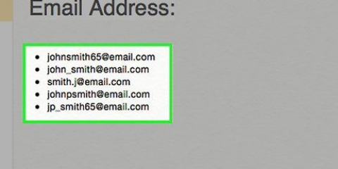 Escolha um endereço de e-mail