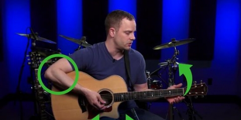 Dedilhar uma guitarra