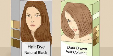 Tingindo uma peruca de cabelo humano