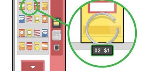Usando uma máquina de venda automática