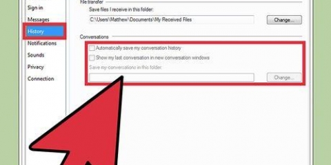 Encontre seu histórico de bate-papo no msn messenger