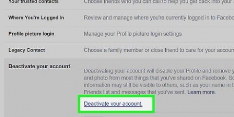 Desative sua conta do facebook