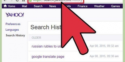 Limpe seu histórico no yahoo