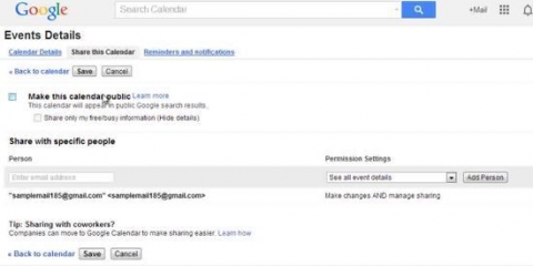 Compartilhe seu google agenda