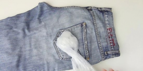 Remover chiclete do jeans