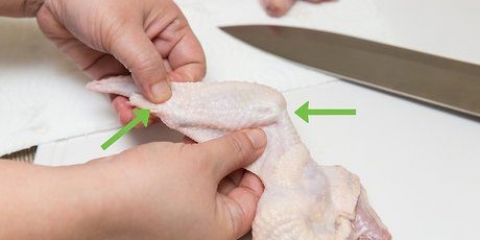 Cortar asas de frango