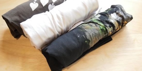 Dobrar roupas quando você viaja