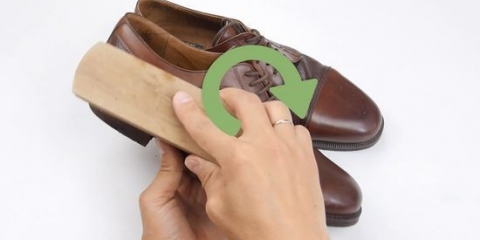 Limpando sapatos de couro