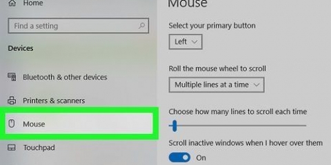 Alterar as configurações do mouse
