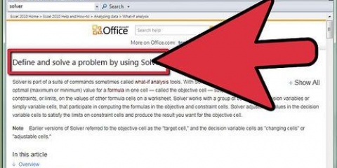 Usando o solver no microsoft excel