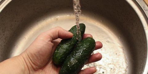 Armazenar fatias de pepino