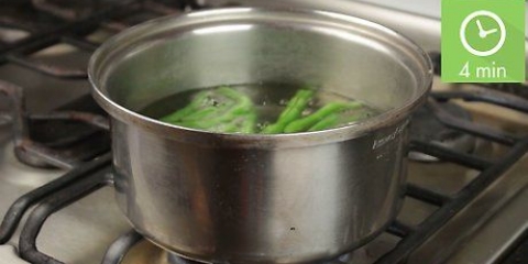 Prepare o feijão verde