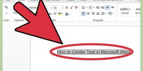 Centralizar texto no microsoft word