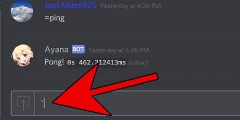 Formatar texto como código no discord
