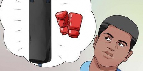 Treinando com saco de pancadas