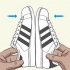 Limpando sapatos adidas