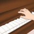 Tocando pauzinhos em um piano ou teclado